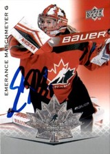 Emerance Maschmeyer Signed 2021 Upper Deck Canada Women Card PWHL Vancouver