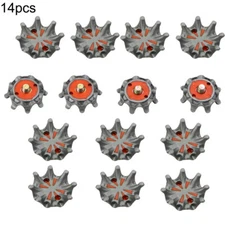 14Pcs Golf Shoe Spikes Soft Metal Replacement Studs Fast Twist For Footjoy Cleat