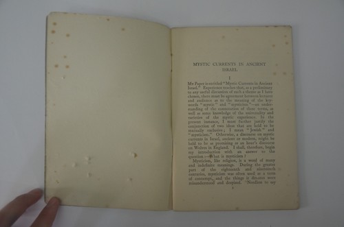 1926 antikes Judaica Buch Hebräisch Mystische Strömungen im alten Israel Joseph Hertz - Bild 10 von 12