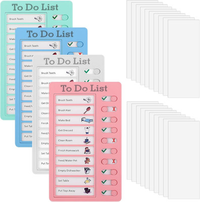 To Do List Board 4er Set Kinder Erwachsene Aufgabenplanung 20x12cm