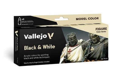 - Black & White Acrylic Paint Set | Model Color | Figure Color Series Miniatu...