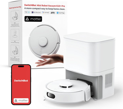 K10+ Pro Robot Vacuum Self Emptying for 90 Days Hands-Free, Super Quiet Mini Rob