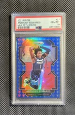 2021-22 Panini Prizm Anthony Edwards #37 NBA 75th Anniversary Prizm PSA 10