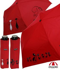 Doppler Mini Regenschirm Taschenschirm Havanna klein leicht Katzen Cats