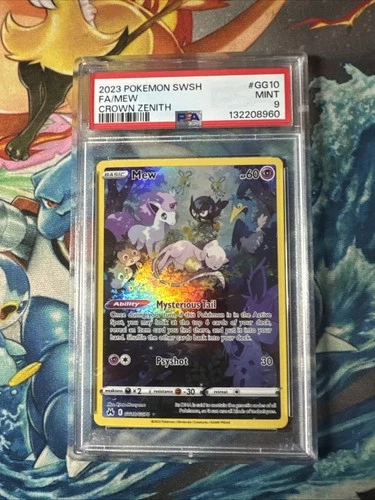 FA/MEW CROWN ZENITH POKEMON SWORD AND SHIELD CROWN ZENITH 2023 GG10 PSA 9