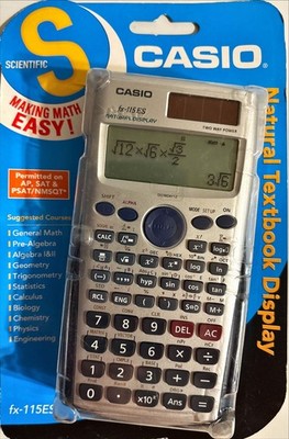Casio fx-115es plus natural display Scientific Algebra geometry calculus & more