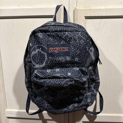 Jansport Navy Blue Patterned Sun Planets Backpack Student School Bag JS00T501