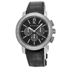 New Bulgari Black Chronograph Automatic Mens ...
