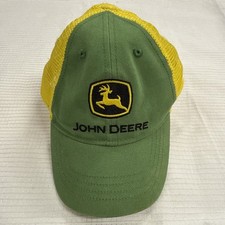 Toddlers John Deere Green Yellow Mesh Snapback Baseball Cap Hat One Size