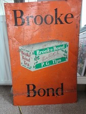 Brooke Bond tea Vintage metal advertising sign 75x50cm authentic original