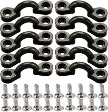 Kayak Pad Eye Kit, 10PCS Nylon Bungee Deck Loops Tie down Pad Eye with 20 Screws