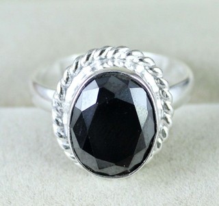 Black Oval Diamond Solitaire 12.15 Carat Certified Ring Free Delivery