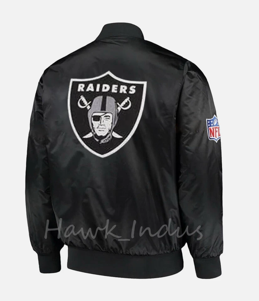 Chaqueta Universitaria Las Vegas Negra Satén Con Envío Gratis Foto 2 de 4