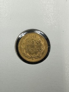 MEXIKO DOS PESOS 1945 1 66 GRAMM 0.900 GOLD.