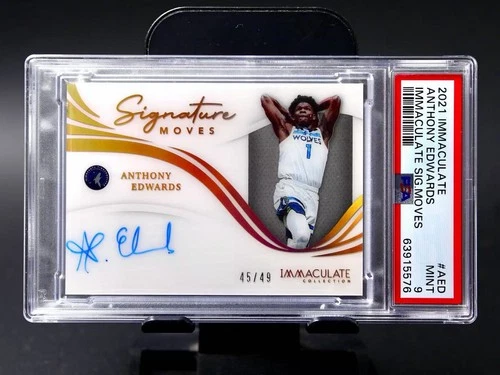 2020 Immaculate Anthony Edwards Rc Signature Moves Auto /49 PSA9 POP3 No Higher!