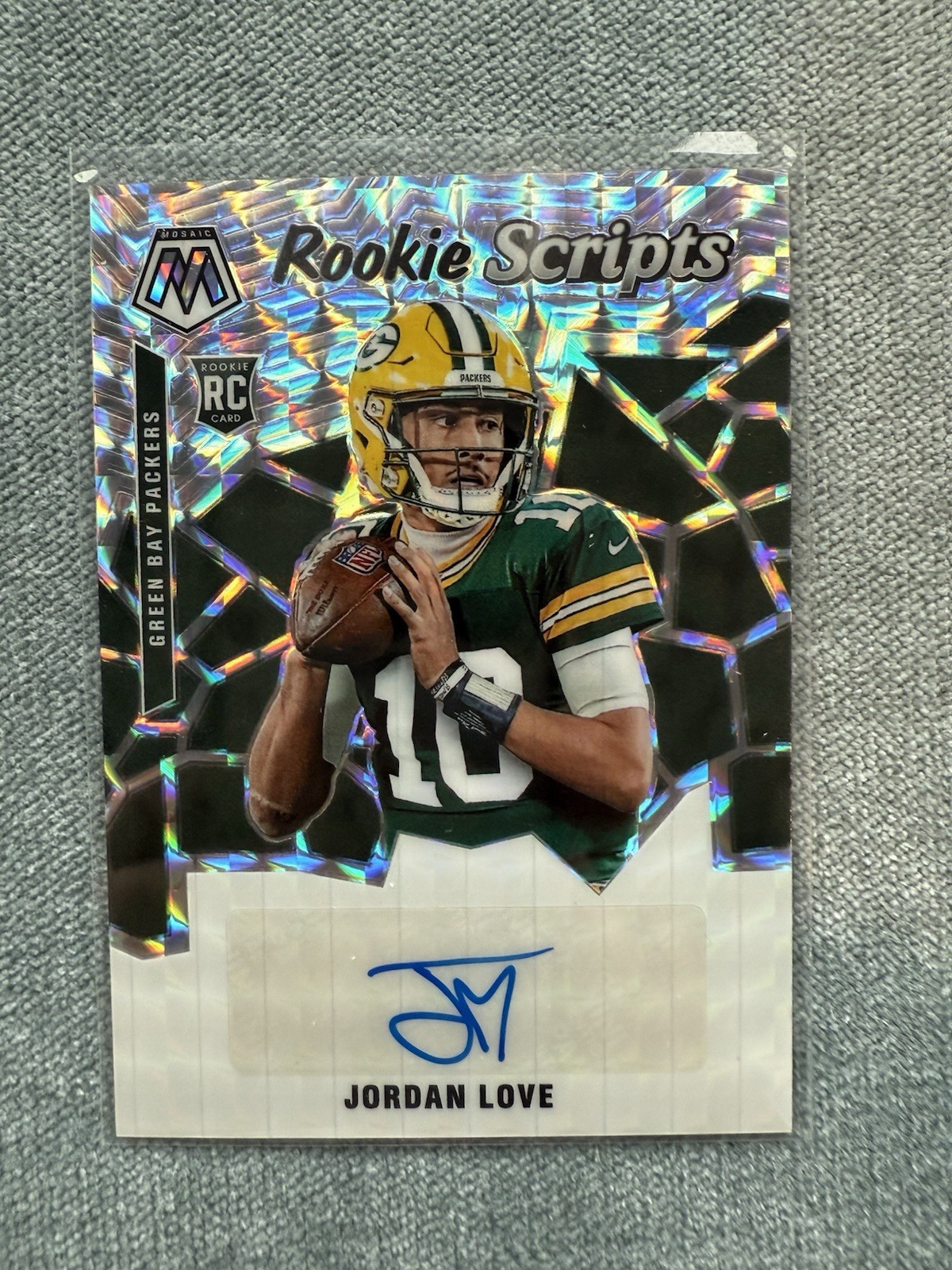 2020 Panini Mosaic Rookie Scripts Jordan Love Silver
