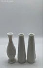Milk Glass Vases 3 Piece Lot Vintage L.E. Smith Star Bud Vase Diamond Pattern
