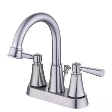 Glacier Bay Melina 4 in. Centerset High-Arc Bathroom Faucet in Brushed Nickel