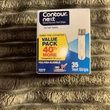 Contour Next Blood Glucose Test Strips - 35 Count Exp.02/28/2027-Factory Sealed