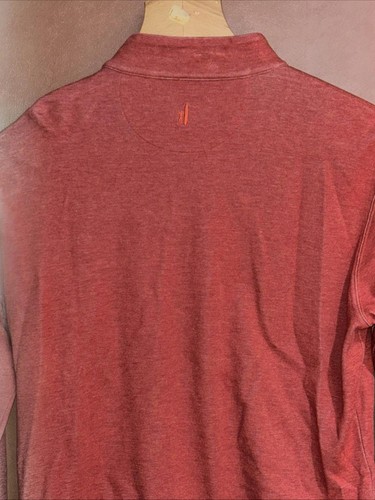 Men's Johnnie-O 1/4 Zip Pullover Sweatshirt Size Medium Long Sleeve Rust CubH5 - Picture 10 of 14