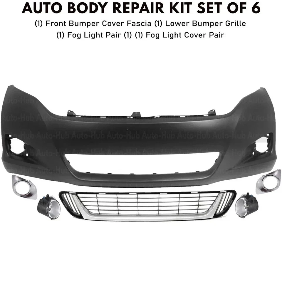 Kit de montagem de tampa de para-choque dianteiro fáscia e farol de neblina para 2009-2016 Toyota Venza - Imagem 2 de 4