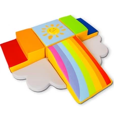 Captivating Non-Toxic Foam Climbing Blocks for Toddlers – 6-Piece Soft Play S...