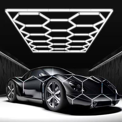 1.6 Ft. 6500K Integrated LED White Strip Light Fixture 108000LM Hexagon Garage L