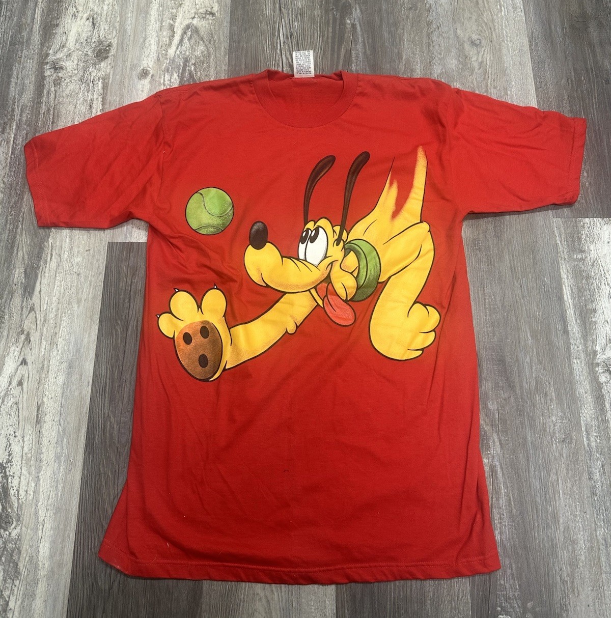 Vintage 90s Disney Pluto Double Sided T-Shirt Size Large  Mickey Unlimited