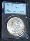 1884 O MORGAN SILVER DOLLAR ~ PCGS MS64 ~ RATTLER ~ A BEAUTIFUL COIN.