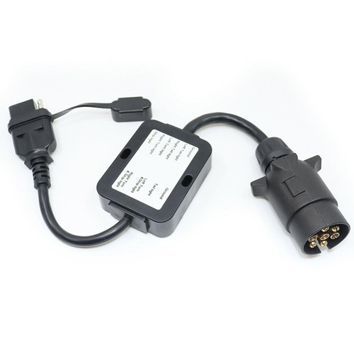 Trailer Light Converter European Round 7-Pin Connector To 4-Way Flat Pin// New - Picture 8 of 12