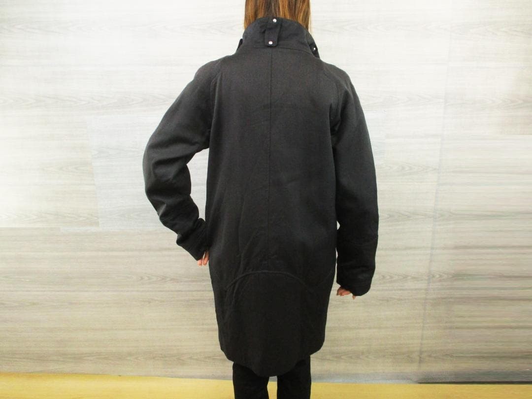 USED VERSACE MADE IN ITALY WOMEN'S WOOL BLEND STAND COLLAR COAT (M0229S) GOOD thumbnail 3