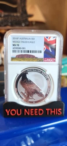 2016 Australia Wedge-Tailed Eagle NGC MS70 — Mercanti Design — Perth Mint