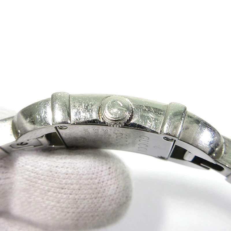 GUCCI 6800L Silver Quartz Rectangular Wristwatch … - image 4