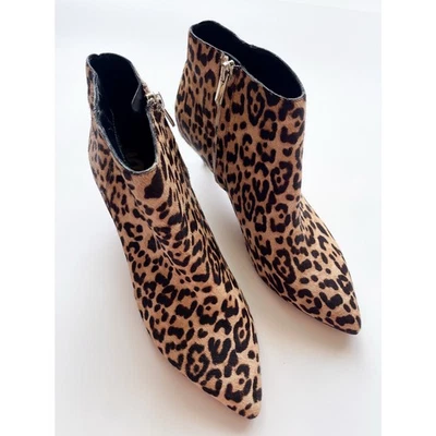 Botines Sam Edelman Kinzey estampado de leopardo tacón bajo talla 8 - Imagen 1 de 4