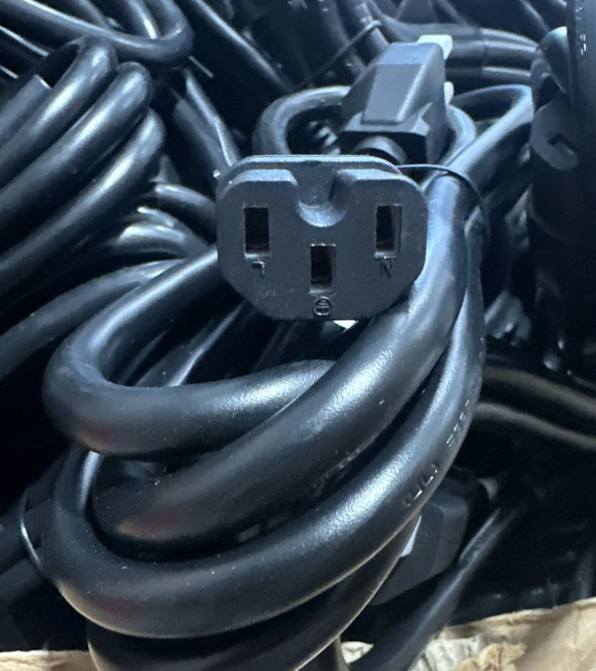 Lot 100 NEW Power Cord Cable Desktop Computer 6ft 3Prong Design US Heavy Duty - Image 2 of 4