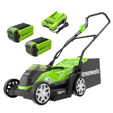 Image of Greenworks 40V Cordless Lawnmower for Lawns up to 400m², 35cm Cutting Width,