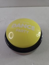 30 Second Dance Party Button Electronic Novelty Yellow Black Party