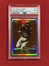 DeAndre Hopkins RC 2013 Topps Chrome #154 SEPIA Refractor #23/99 PSA 9 Texans WR