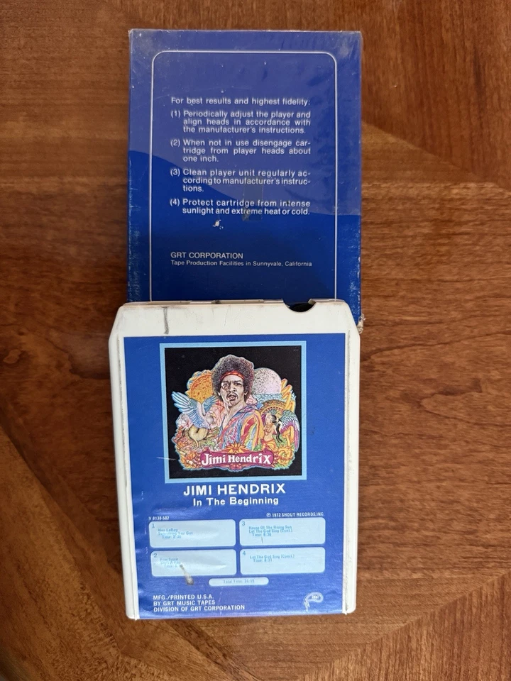Jimmy Hendrix 8 Track Cassette Collection Lot of 7 Original Sleeves. Foto 2 de 4