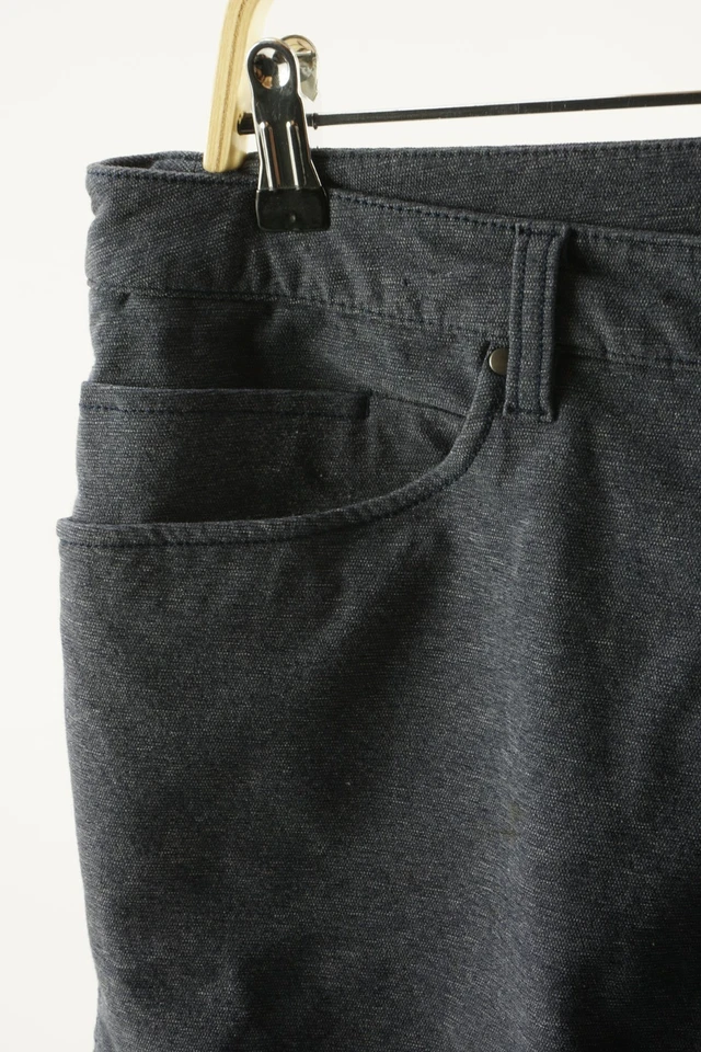 Pantalones de mezclilla elásticos Lululemon ABC clásicos de cinco bolsillos para hombre 36 x 34 azul jaspeado Foto 4 de 4