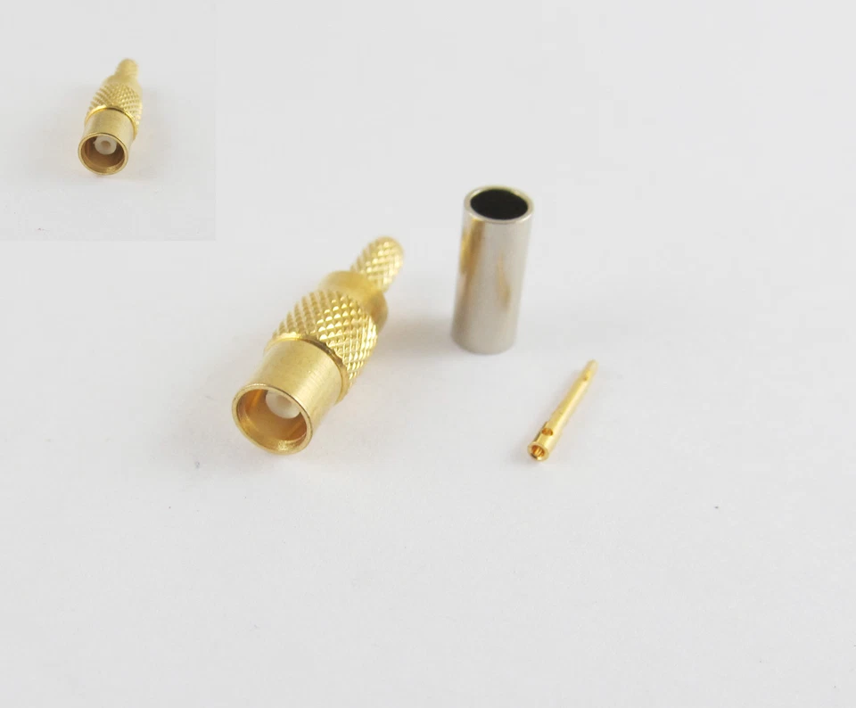 10x MCX Female Jack Crimp For RG174 RG316 LMR100 RG179 RG188 Cable RF Connector - Image 2 of 4