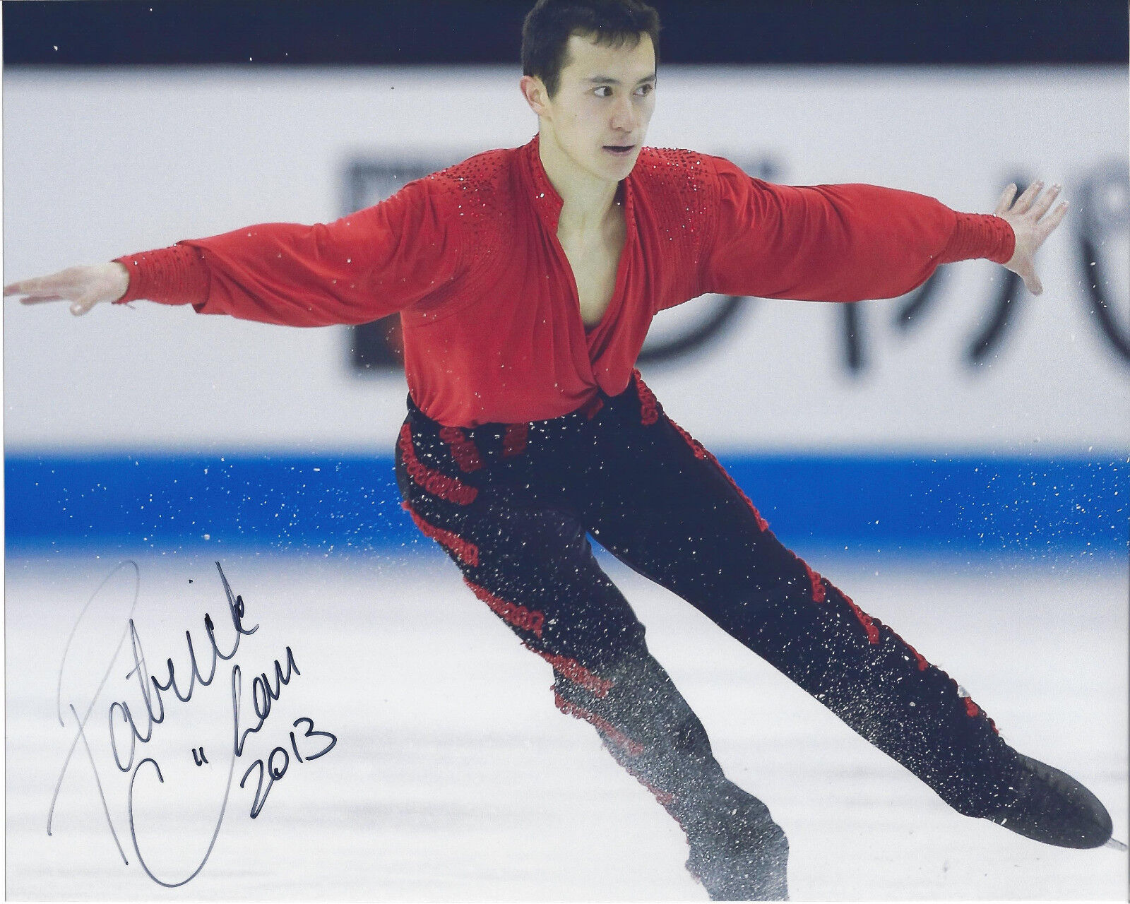 PATRICK CHAN figure skating signed Olympics FR 8x10 Excellent CANADA Inexpensive Photo