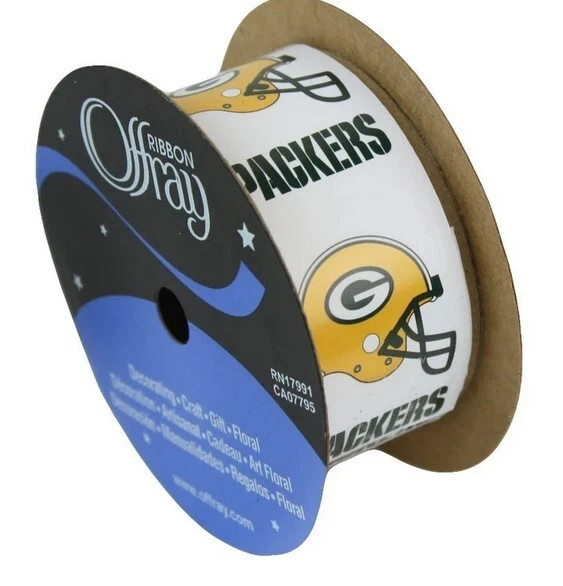 Green Bay Packers Ribbon - Licensed By Offray - Made In USA - Image 3 of 4