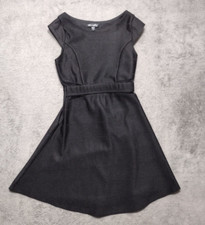 Ava and Yelly Dress Womens Size 7 Black Mini Short Sleeveless Sheer Side A Line