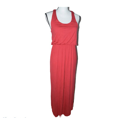 red racerback maxi dress Womens Next Red Ribbed Maxi Racerback Dress XL Regular (US 16-18)