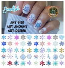 Snowflakes Waterslide Nail Decals Set Of 50 Instructions & Bonus