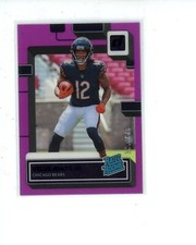 2022 Panini Clearly Donruss Purple #80 Velus Jones Jr. Rated Rookie RC 173/175