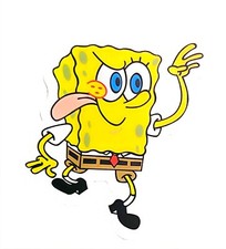SpongeBob SquarePants Patrick Sandy Anime Manga Cartoon Water Resistant Sticker