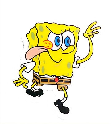 SpongeBob SquarePants Patrick Sandy Anime Manga Cartoon Water Resistant Sticker