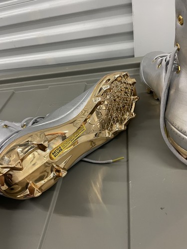 Under Armour Highlight MC LE Football Cleats Silver Gold Mens Size 13 - Picture 7 of 7